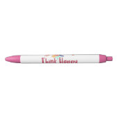 考えハッピーデイペン 黒ボールペン (正面)