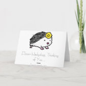 考えハリネズミ、あなたの考えることを…開花して下さい カード (裏面)