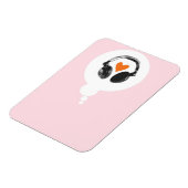 考えハートとヘッドフォンを持つバブル マグネット (左側)