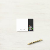 考えパーソナライズされた全く不動の状態で前向きある ポストイット (デスク上)