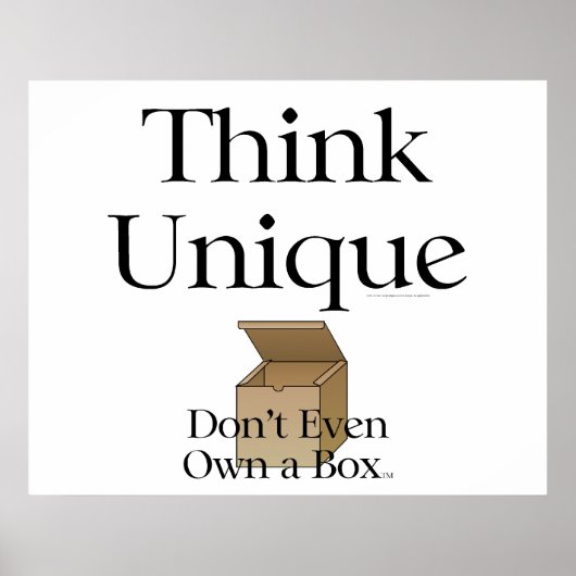 考えユニーク ポスター (正面)