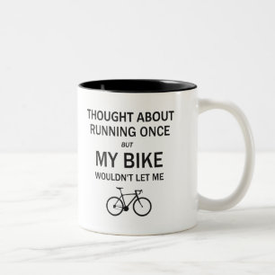 考えランニングの事だ自転車が私を許さない ツートーンマグカップ
