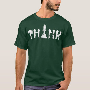 考えレトロヴィンテージチェス駒プレーヤギフトチェス Tシャツ