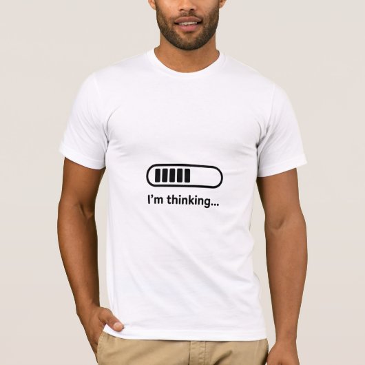 考え中… 面白い読み込み中 Tシャツ (正面)