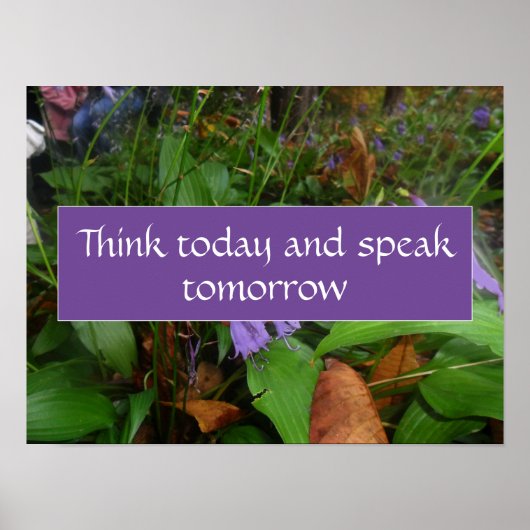 考え今日と話知恵ことわざ写真ポスター ポスター (正面)