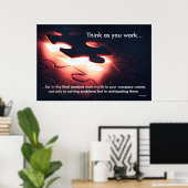 考え仕事中 ポスター (ホームオフィス)