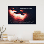 考え仕事中 ポスター (キッチン)