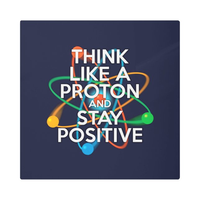 考え全く不動で前向き メタルプリント (正面)