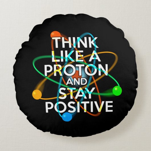 考え全く不動で前向き ラウンドクッション (正面)