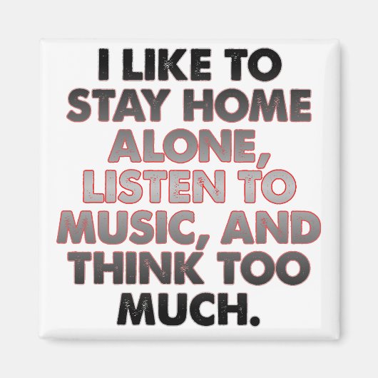 考え内向きおもしろい冷蔵庫用マグネット マグネット (正面)