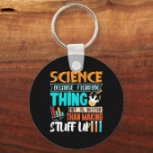 考え出す方が良いので科学 キーホルダー (正面)