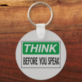 考え前に話 キーホルダー (正面)