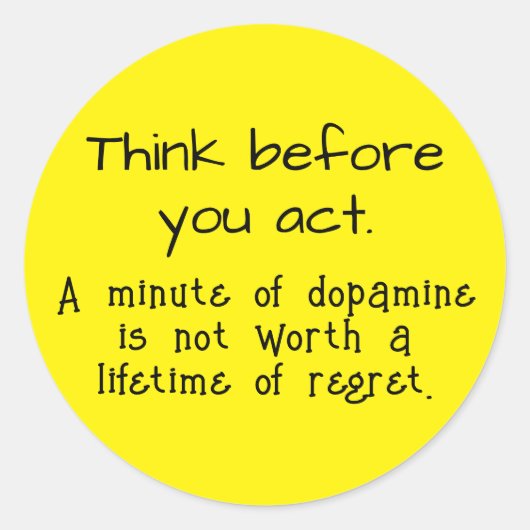 考え前に ラウンドシール (正面)