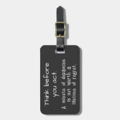 考え前に ラゲッジタグ (正面縦)