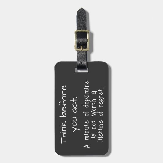 考え前に ラゲッジタグ (正面縦)