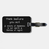 考え前に ラゲッジタグ (裏面横)