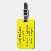 考え前に ラゲッジタグ (正面縦)