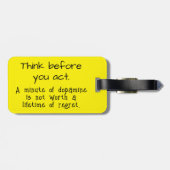 考え前に ラゲッジタグ (裏面横)