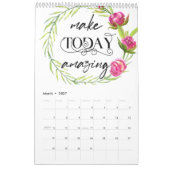 考え前向きのみ カレンダー (3月 2027)