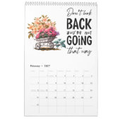 考え前向きのみ カレンダー (2月 2027)