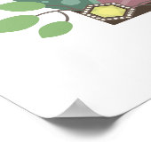 考え前向きやる気を起こさせるboho feather poster ポスター (角)