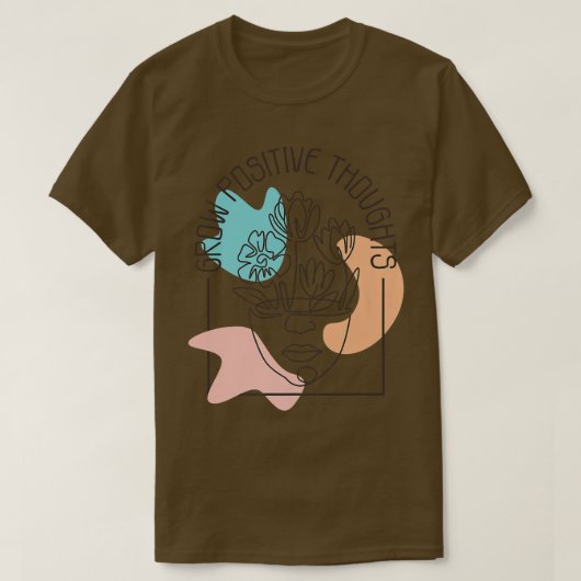 考え前向きやサイケテクノロジー、ソーシャルワークの成長 Tシャツ (デザイン正面)