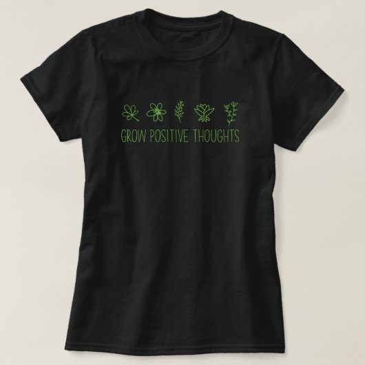 考え前向きを感動的広げる Tシャツ (デザイン正面)