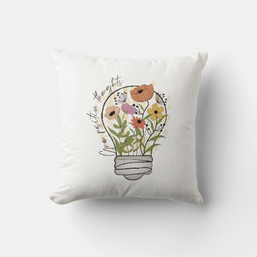 考え前向きを育て感動的る クッション (正面)