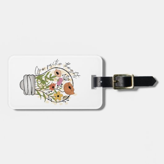 考え前向きを育て感動的る ラゲッジタグ (正面横)