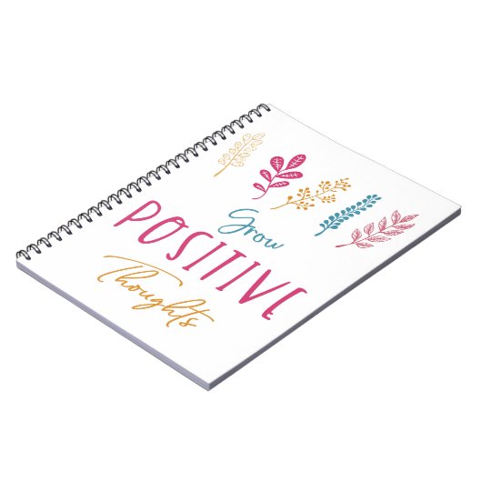 考え前向きを育て、感動的引用文 ノートブック (左側)