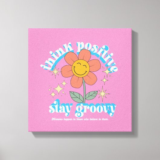 考え前向きステイ キャンバスプリント (正面)