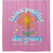 考え前向きステイ シャワーカーテン (正面)