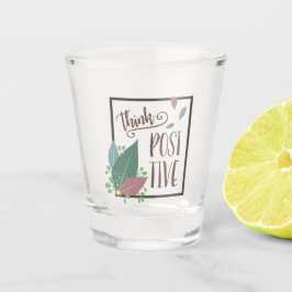 考え前向きモチベーションfeather boho文字 ショットグラス
