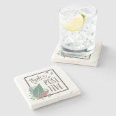 考え前向きモモチベーション ストーンコースター (横)