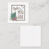 考え前向き動機付け引用文 スクエア名刺 (正面/裏面)