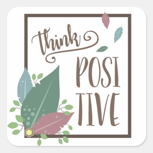 考え前向き文字 スクエアシール (正面)