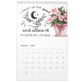 考え前向き方 カレンダー (2月 2027)