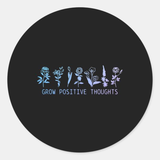 考え前向き精神健康自殺認識度 ラウンドシール (正面)