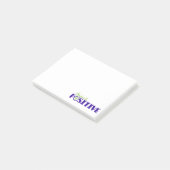 考え前向き青のpost ポストイット (アングル)