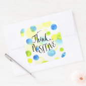 考え前向き スクエアシール (封筒)