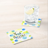 考え前向き スクエアペーパーコースター (インサイチュ)