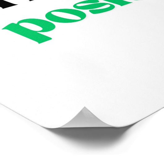 考え前向き ポスター (角)