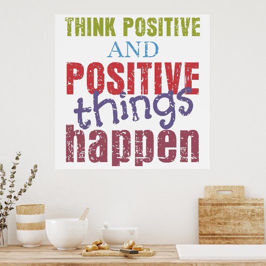 考え前向き ポスター (キッチン)
