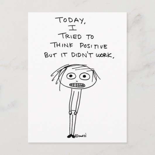 考え前向き ポストカード (正面)