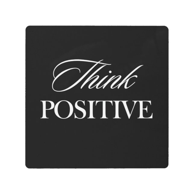 考え前向き メタルプリント (正面)