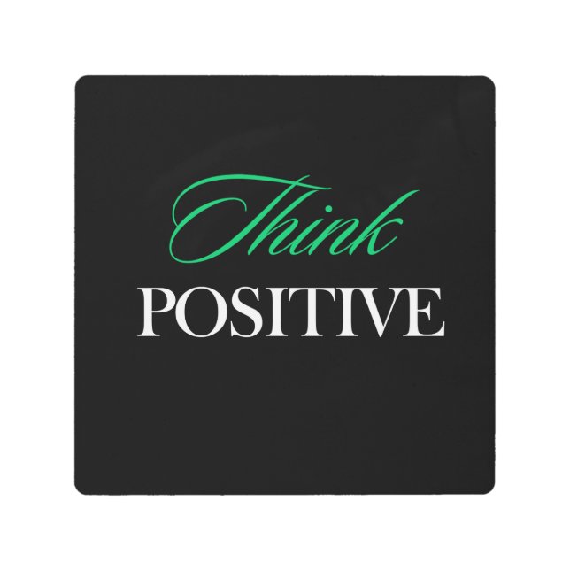 考え前向き メタルプリント (正面)