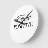 考え前向き ラウンド壁時計 (傾斜)