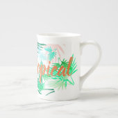 考え前向きPalm Tree葉 Tea Coffee Mug Cup ボーンチャイナマグカップ (右)