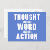 考え動作 ポストカード (正面/裏面)