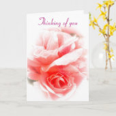 考え君の独身のバラ カード (黄色い花)